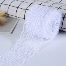Elmas Süs Beyaz Dantel Kurdele (6CM-10M)