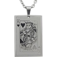 Gökdeniz 925 İskambil Kartı Gümüş Kolye