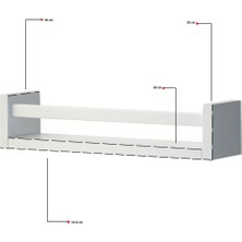 Decomira Çocuk Odası Eğitici Kitaplık 2'li Duvar Raf Set