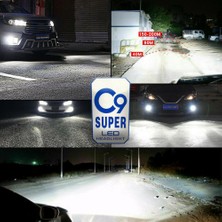 C9 Ultra Beyaz LED Xenon Soğutuculu Far Ampulü 9400 Lümen 6000K H11