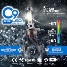 C9 Ultra Beyaz LED Xenon Soğutuculu Far Ampulü 9400 Lümen 6000K H11