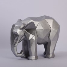 Eymense Kare Fil Dekoratif Obje Gümüş