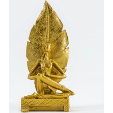 Eymense Yaprak Yoga Dekoratif Obje Gold