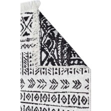 Eko Halı Arya Ar 03 Black Siyah Yıkanabilir Çift Taraflı Kilim