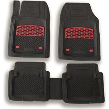 Emn Safir Gelly Emgrand 2010 Sonrası Krom Kırmızı 3D Paspas