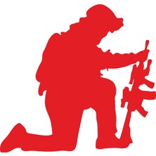 Sticker Fabrikası Asker Silüet Sticker 00682