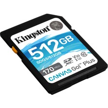 Kingston Canvas Go Plus 512GB Sdxc V30 Uhs-I U3 Sd KART-SDGOP51201