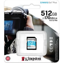 Kingston Canvas Go Plus 512GB Sdxc V30 Uhs-I U3 Sd KART-SDGOP51201