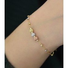 Papatya Silver 925 Ayar Gümüş Sim Dorika Top Bileklik