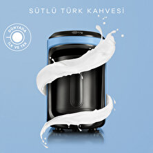 Karaca Hatır Hüps Sütlü Türk Kahve Makinesi Vintage Blue