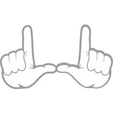 Sticker Fabrikası El Işaret Sticker 00731