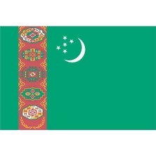 Sticker Fabrikası Türkmenistan Türkmen Bayrağı Sticker 00718