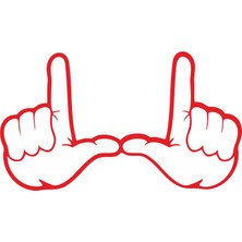 Sticker Fabrikası El Işaret Sticker 00731