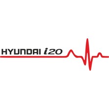 Sticker Fabrikası Hyundai I20 Kalp Ritmi Hundai Sticker 00724