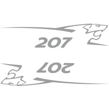 Sticker Fabrikası Peugeot 207 2 Adet Takım Oto Sticker 00688