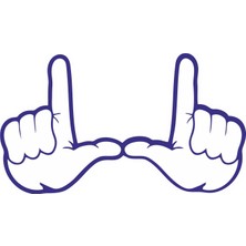 Sticker Fabrikası El Işaret Sticker 00731