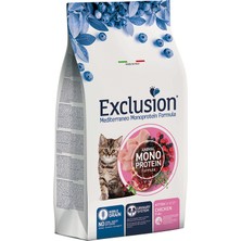 Exclusion Düşük Tahıllı Monoprotein Kitten Tavuklu Yavru Kedi Maması 1,5 kg