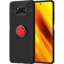 Kilifone - Xiaomi Poco X3 / Poco X3 Nfc / Poco X3 Pro - Kılıf Yüzüklü Auto Focus Ravel Karbon Silikon Kapak