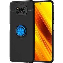 Kilifone - Xiaomi Poco X3 / Poco X3 Nfc / Poco X3 Pro - Kılıf Yüzüklü Auto Focus Ravel Karbon Silikon Kapak