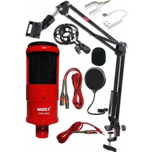 Midex CXN-3030STF Condenser Stüdyo Mikrofonu Seti Stand Filtre (Bilgisayar Telefon)