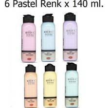 Artdeco Pastel Akrilik Boya Seti 140 ml 6'lı