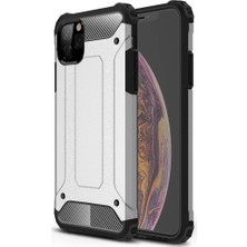 Case World Apple iPhone 11 Pro Kapak Çift Katmanlı Zırh Tank Kılıf Gri