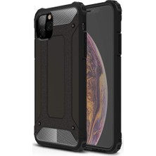 Case World Apple iPhone 11 Pro Kapak Çift Katmanlı Zırh Tank Kılıf Siyah