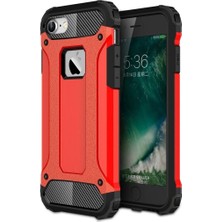 Case World Apple iPhone 6 Plus / 6s Plus Kapak Çift Katmanlı Zırh Tank Kılıf Kırmızı