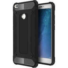 Case World Xiaomi Mi Max Kapak Çift Katmanlı Zırh Tank Kılıf Siyah