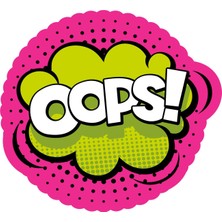 Sticker Atölyesi Çizgi Roman Efekt Pop Art Effect Oops Sticker - 20677