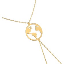 İndigo Takı Sade Dünya Altın Kaplama Gümüş Şahmeran