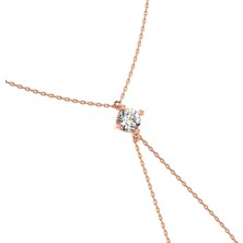 İndigo Takı 1 Ct Tek Taş Rose Gümüş Şahmeran