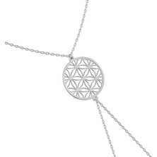 İndigo Takı Yaşam Çiçeği Beyaz Gümüş Şahmeran