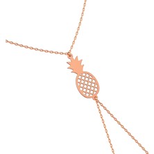 İndigo Takı Sade Ananas Rose Gümüş Şahmeran