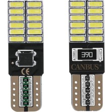 Tekstore T10 24 LED Park Ampülü, Tavan, Plaka Ampülü (2 Adet) Canbus'lı