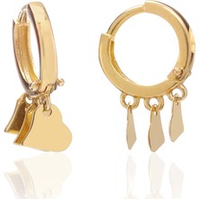 Milet Kuyumculuk 14 Ayar Kalpli Pullu Küpe