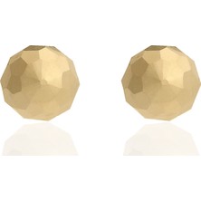 Milet Kuyumculuk 14 Ayar Kristal Top Küpe