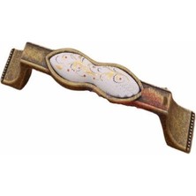 Azm Hırdavat Porselen Kulp Antik Sarı 128 mm