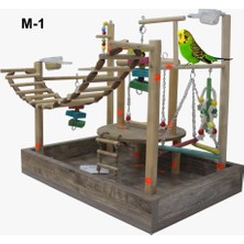 Merkez Av Muhabbet Kuşu Tüneği Oyun Alanı Papağan Oyun Alanı Tünek M-1