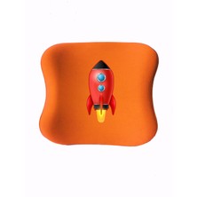 Officeküp Uzaktan Eğitim Çocuk Çalışma Masası Sandalyesi Visco Bel Yastığı- Turuncu Rocket