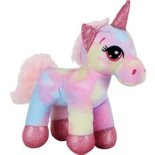 Selay Sevgiliye Renkli Pembe Unicorn Peluş 15 cm Unicorn Oyuncak