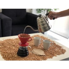 Black Goat V60 02 Dripper Ceramic (Red) - Seramik Kahve Demleme V60 02 (Kırmızı)