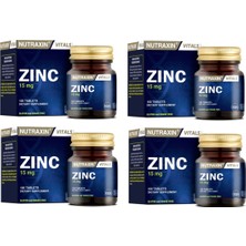 Nutraxin Çinko 15 mg 100 Tablet x 4