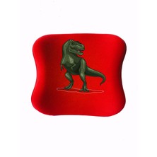 Officeküp Uzaktan Eğitim Çocuk Çalışma Masası Sandalyesi Visco  Bel Yastığı - Kırmızı Dinozor