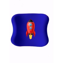 Officeküp Uzaktan Eğitim Çocuk Çalışma Masası Sandalyesi Visco Bel Yastığı - Mavi Roket