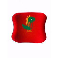 Officeküp Uzaktan Eğitim Çocuk Çalışma Masası Sandalyesi Visco  Bel Yastığı - Kırmızı Sevimli Dino