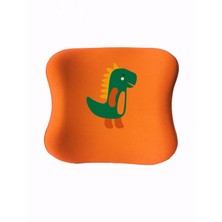 Officeküp Uzaktan Eğitim Çocuk Çalışma Masası Sandalyesi Visco  Bel Yastığı - Turuncu Sevimli Dino