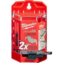 Milwaukee T48221952 Ağır Hizmet Tipi Maket Bıçağı Yedeği 50 Li, Kanca Tipi