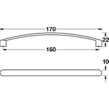 Hafele Tanto Kulp Paslanmaz Çelik Renkli 160mm