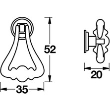 Hafele Geraldıne Düğme Kulp Antik Bronz 35mm